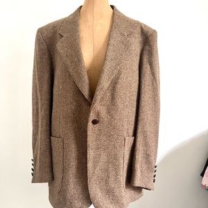 Vintage Men Levi’s Brown Tweed / Wool Lined Blazer Jacket 70s 80s 90s NWOT Retro